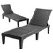 Costway Patio Lounge Chair Chaise Recliner Weather Resistant Adjustable Brown\Black